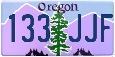 OR license plate 133JJF