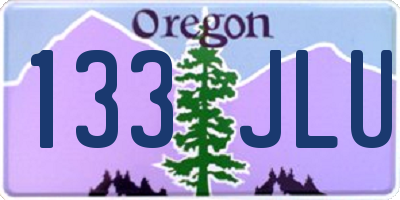 OR license plate 133JLU