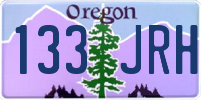 OR license plate 133JRH