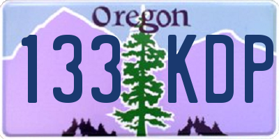 OR license plate 133KDP