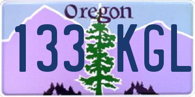 OR license plate 133KGL