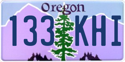 OR license plate 133KHI