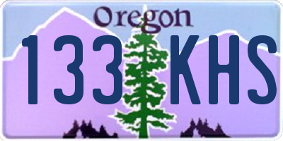 OR license plate 133KHS