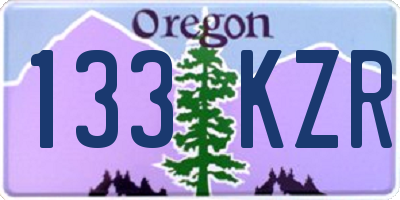 OR license plate 133KZR