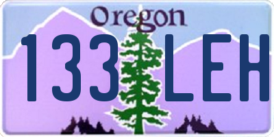 OR license plate 133LEH