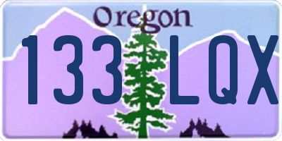 OR license plate 133LQX