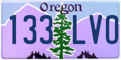 OR license plate 133LVO