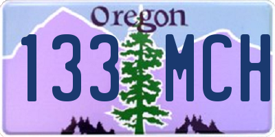 OR license plate 133MCH