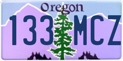 OR license plate 133MCZ