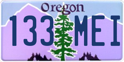 OR license plate 133MEI