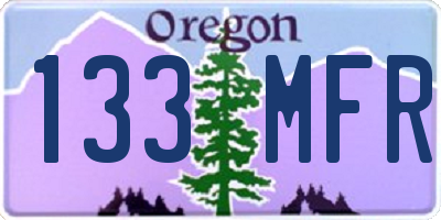 OR license plate 133MFR