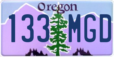 OR license plate 133MGD