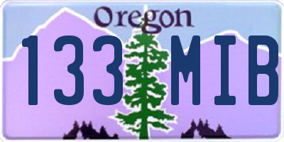 OR license plate 133MIB