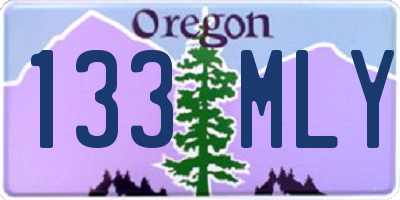OR license plate 133MLY