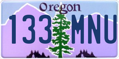 OR license plate 133MNU