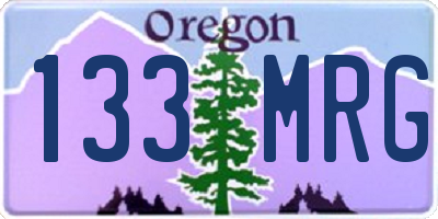 OR license plate 133MRG