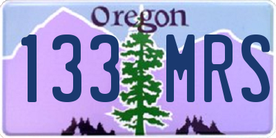 OR license plate 133MRS