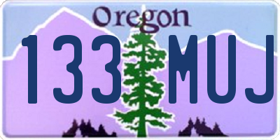OR license plate 133MUJ