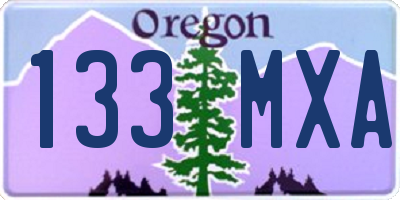 OR license plate 133MXA