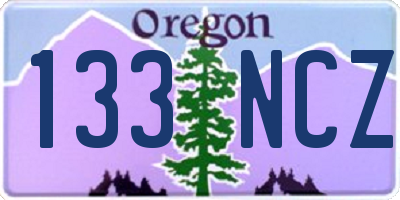 OR license plate 133NCZ