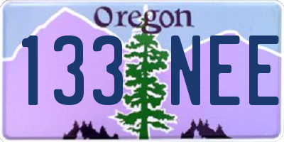 OR license plate 133NEE