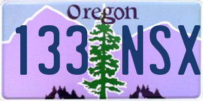 OR license plate 133NSX