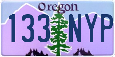OR license plate 133NYP