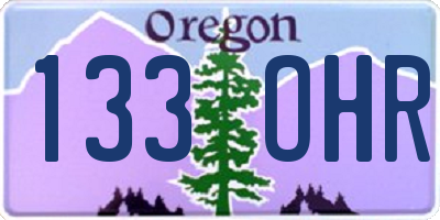 OR license plate 133OHR