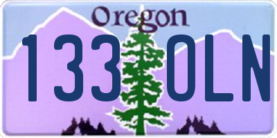 OR license plate 133OLN