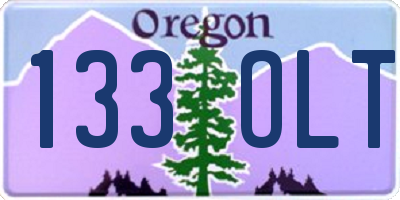 OR license plate 133OLT