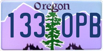 OR license plate 133OPB