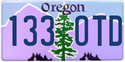 OR license plate 133OTD