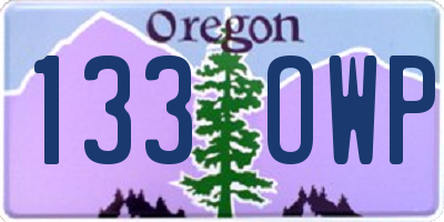 OR license plate 133OWP