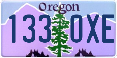 OR license plate 133OXE