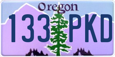 OR license plate 133PKD