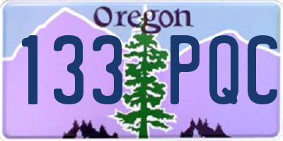 OR license plate 133PQC