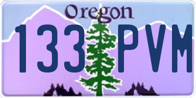 OR license plate 133PVM