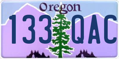 OR license plate 133QAC