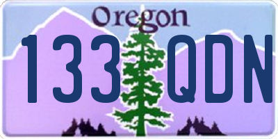 OR license plate 133QDN