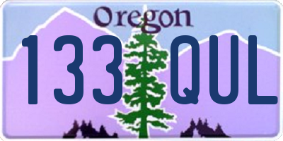 OR license plate 133QUL