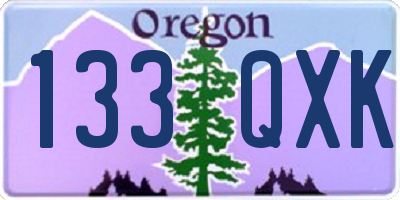 OR license plate 133QXK