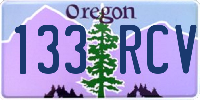 OR license plate 133RCV