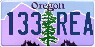 OR license plate 133REA