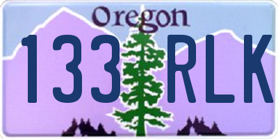 OR license plate 133RLK