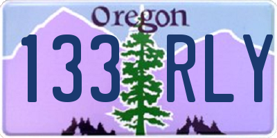 OR license plate 133RLY
