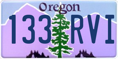 OR license plate 133RVI
