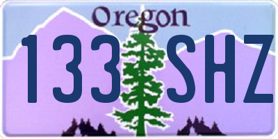 OR license plate 133SHZ