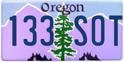 OR license plate 133SOT