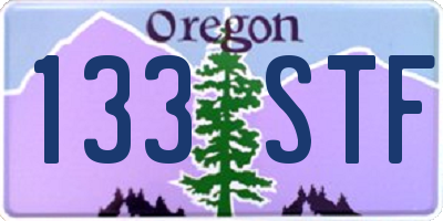 OR license plate 133STF
