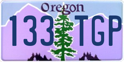 OR license plate 133TGP